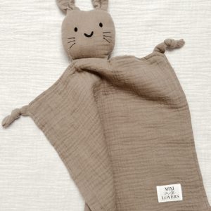 Schnuffeltuch Hasi Musselin - Milky Cappuccino