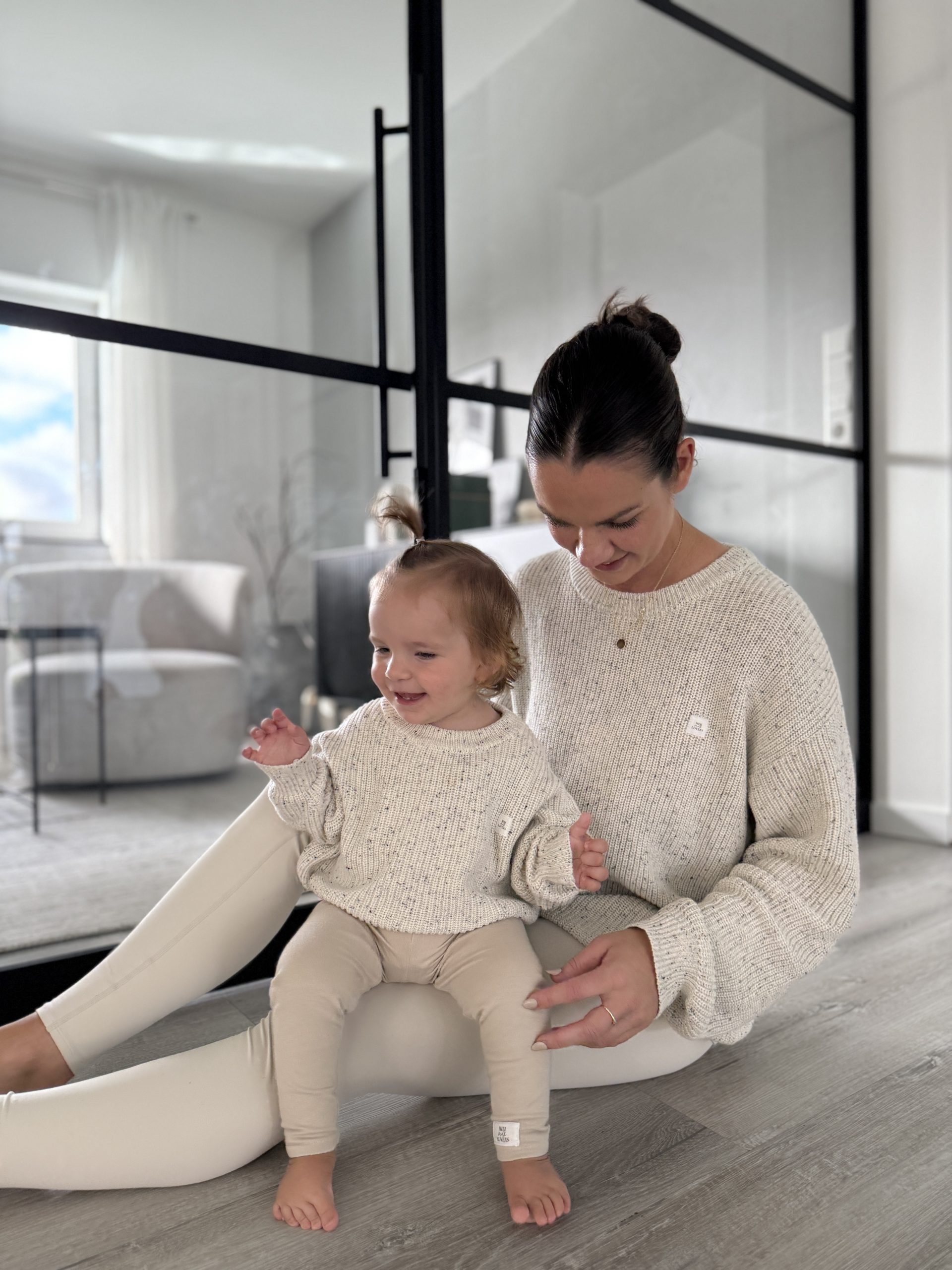 Bio Baumwoll Strickpullover Hellbeige – Bild 3