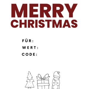 Geschenkgutschein Klappkarte per Post oder Digital