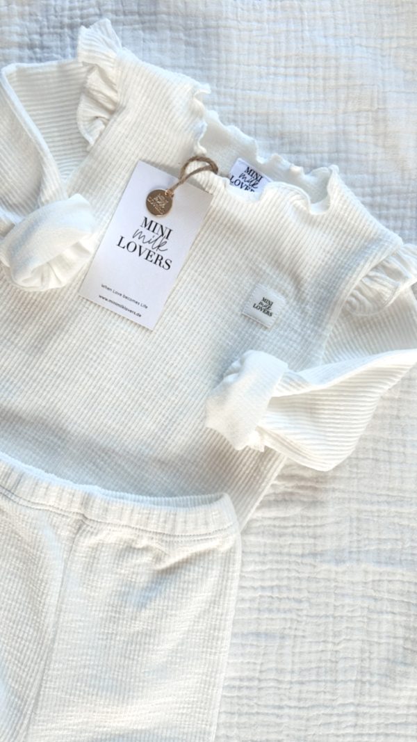 Bio Baumwoll Girl's Outfit Offwhite – Bild 6