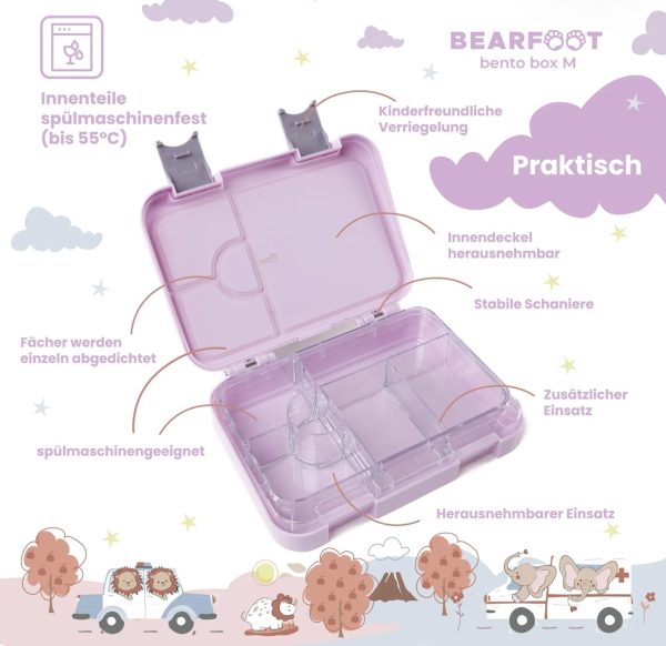 Kinder Brotdose, Bento Lunchbox Lama – Bild 4