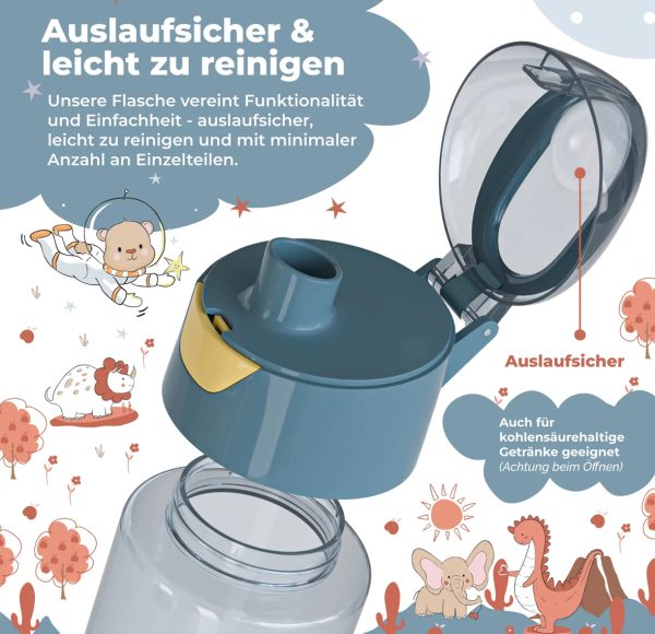 Kinder Trinkflasche, leichte Wasserflasche Bär – Bild 3