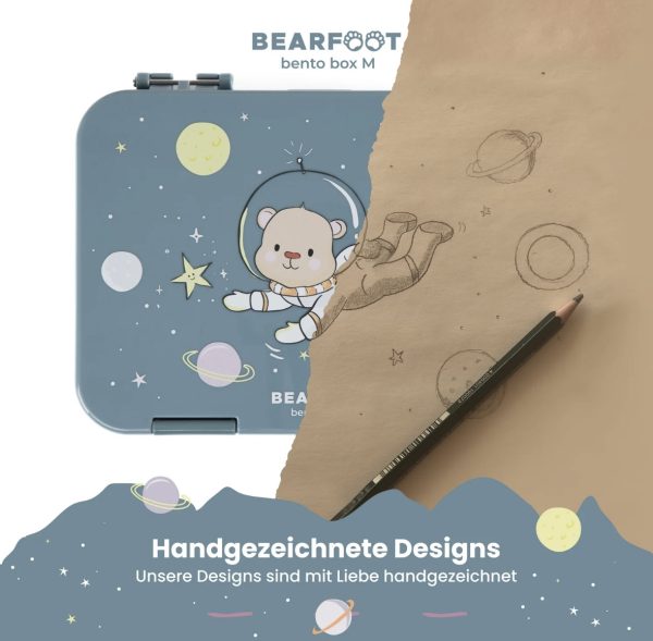 Kinder Brotdose, Bento Lunchbox Bär im Weltall – Bild 2