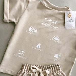Summer Bucket List T-Shirt Beige