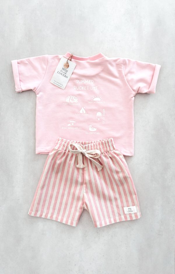 Summer Bucket List T-Shirt Rosa – Bild 3