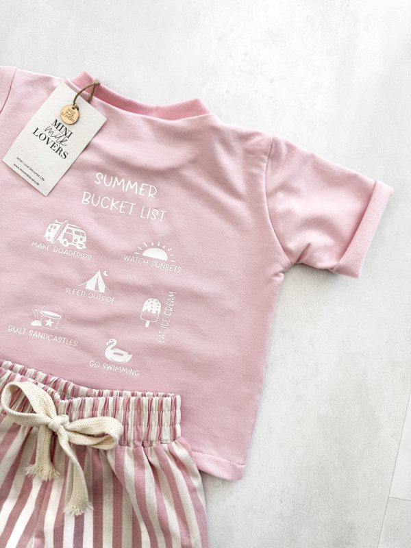 Summer Bucket List T-Shirt Rosa – Bild 2