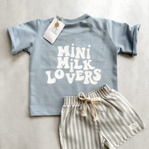 Retro T-Shirt Pastellblau