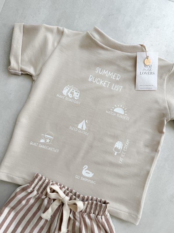 Summer Bucket List T-Shirt Beige – Bild 2