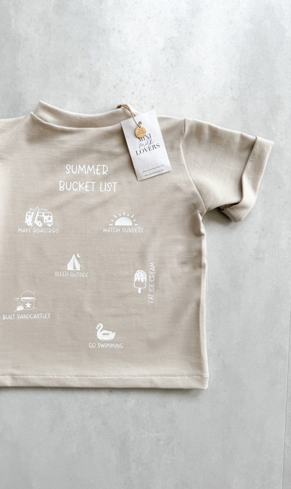 Summer Bucket List T-Shirt Beige – Bild 4