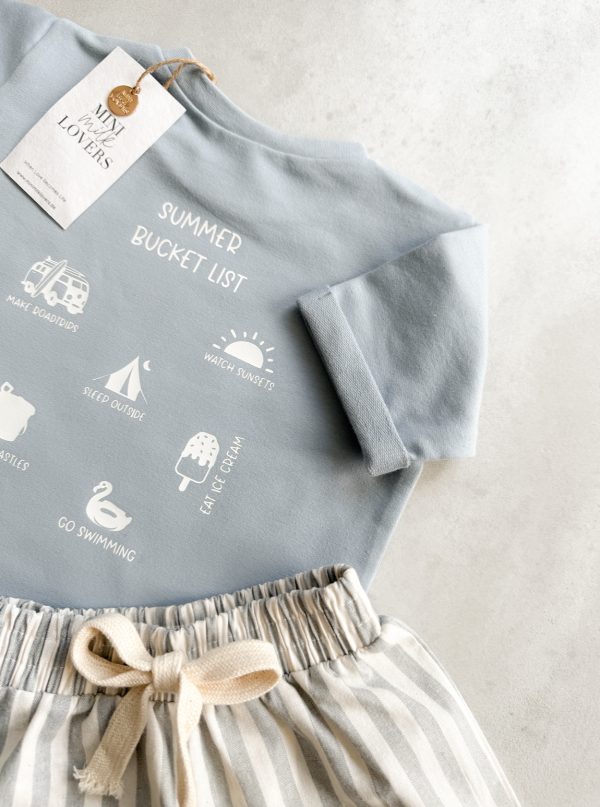Summer Bucket List T-Shirt Pastellblau – Bild 4