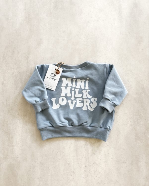 Retro Mini Milk Lovers Sweater Pastellblau – Bild 2