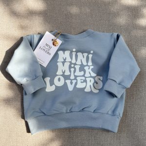 Retro Mini Milk Lovers Sweater Pastellblau