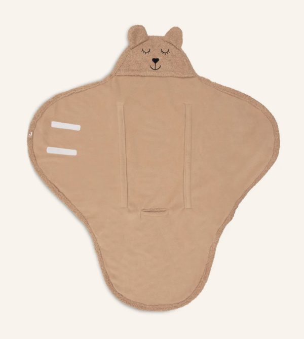 Einschlagdecke aus Bio Baumwolle, Bear Boucle für Maxi Cosi, Biscuit, Jollein – Bild 4