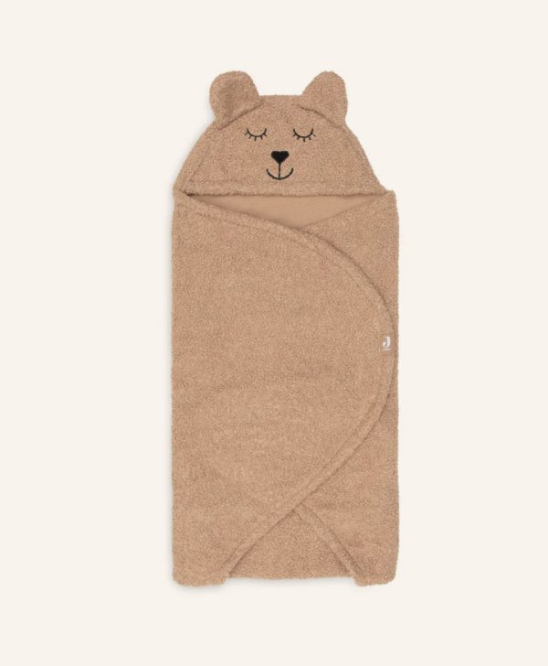 Einschlagdecke aus Bio Baumwolle, Bear Boucle für Maxi Cosi, Biscuit, Jollein – Bild 5