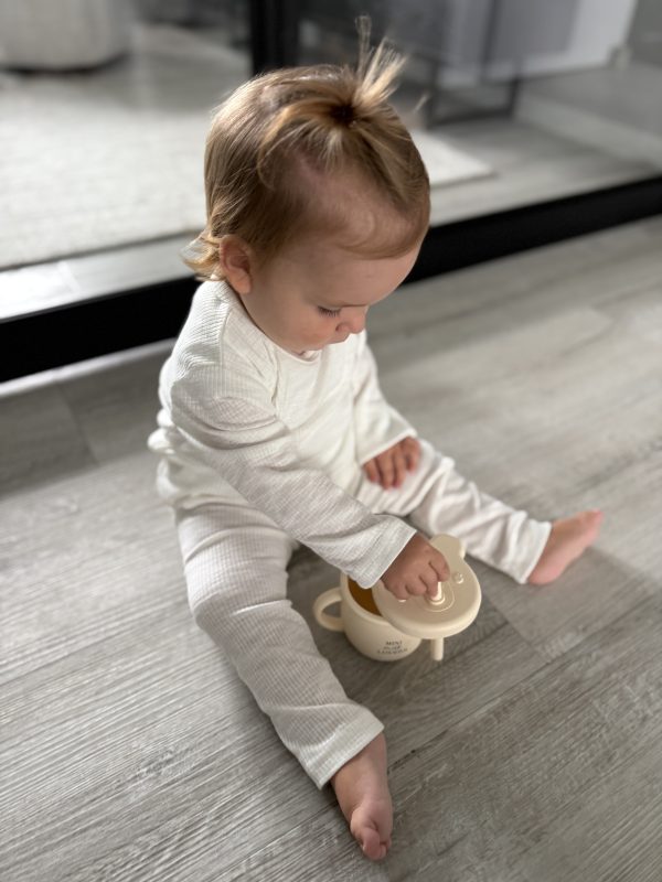 Gemütliches Home Outfit Offwhite – Bild 2