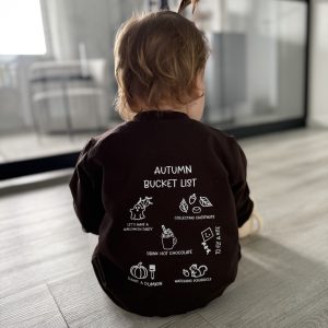 Autumn Bucket List Sweater in Chocolate Brown