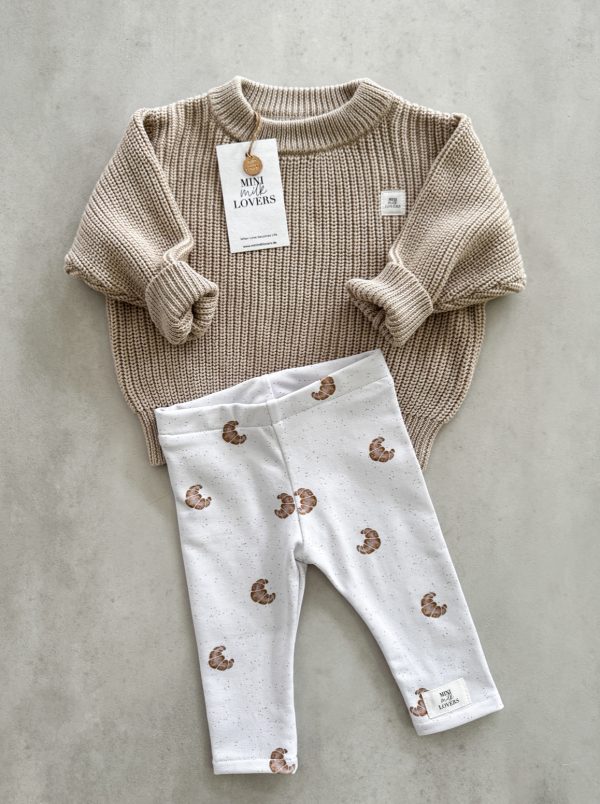 Bio Baumwoll Strickpullover Beige – Bild 3
